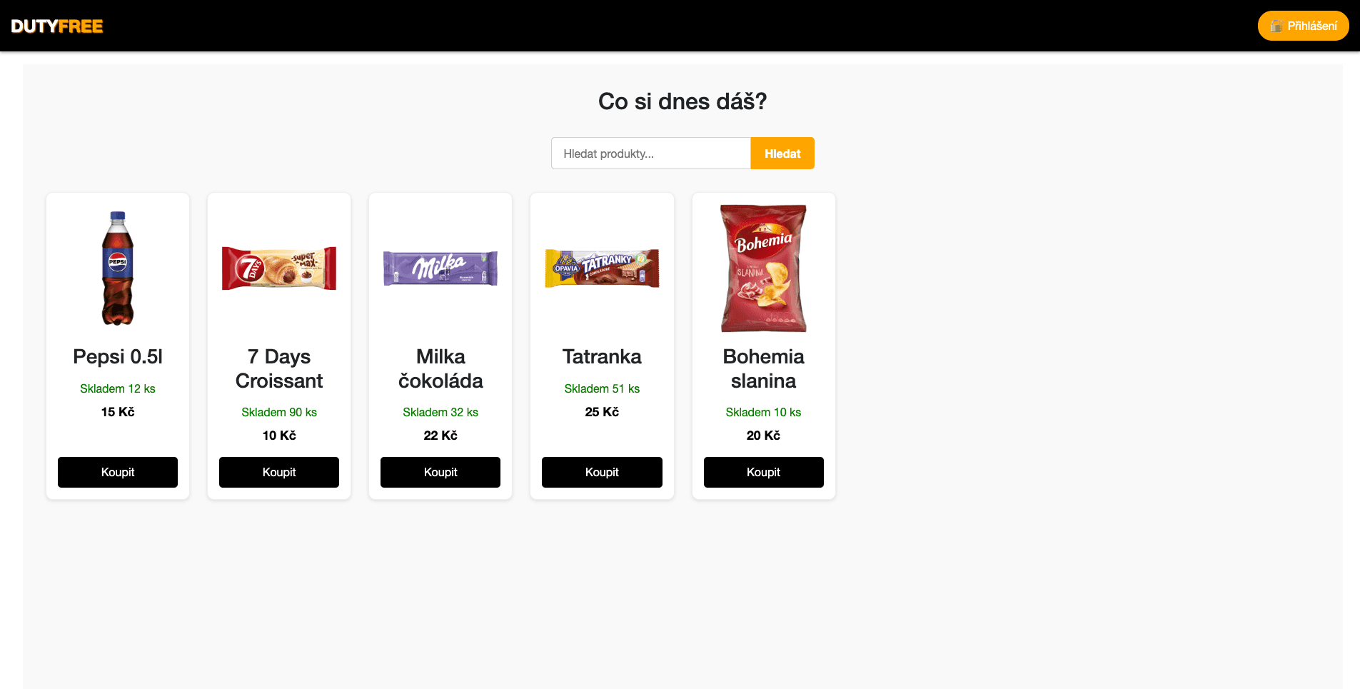 DutyFree – E-shop (Blogic)